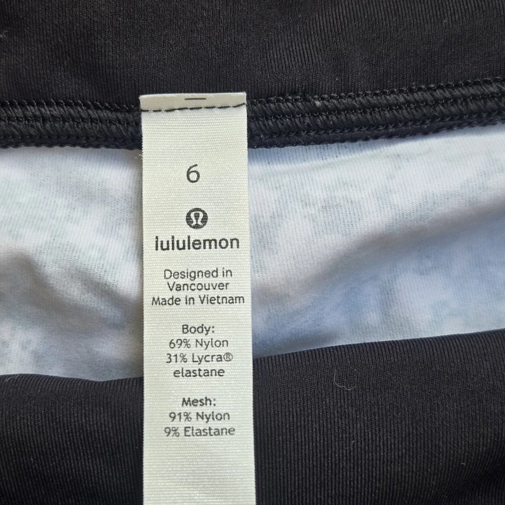 Lululemon Leggings Women's Size 6 Floral Pace Rival Crop